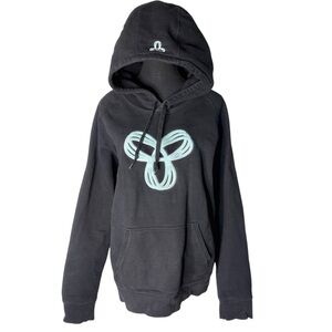 TNA Black Hoodie with Light Blue Logo